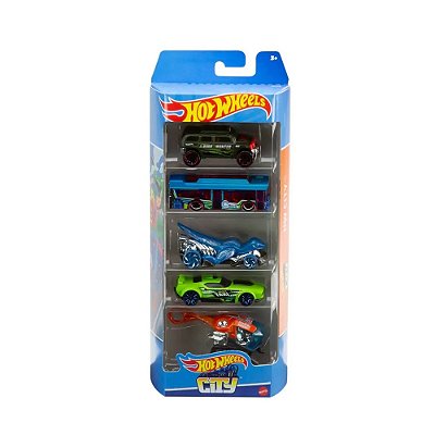 Kit Hot Wheels 5 Unidades - HW City - Mattel