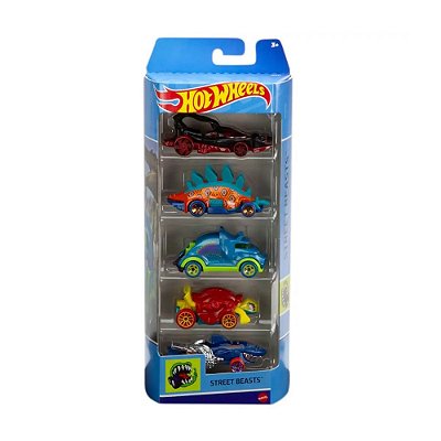 Kit Hot Wheels 5 Unidades - Street Beasts - Mattel