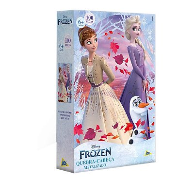 Quebra-Cabeça Metalizado Frozen - 100 Peças - Jak