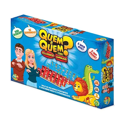 Jogo Quem é Quem? 2 em 1 - Clássico e Animais - GGB Brinquedos