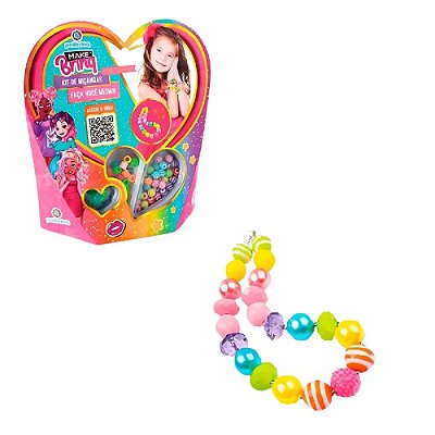 Kit Beleza Make Infantil Miçangas - Polibrinq