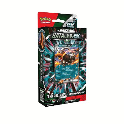 Baralho de Batalha Pokémon 60 Cartas - Houndoom Ex - Copag