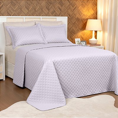 Jogo de Colcha Belle Toque de Pluma Casal Branco - 200 Fios - Lavive