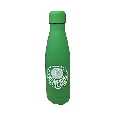 Garrafa Térmica Emborrachada Palmeiras - 500ml - Brasfoot