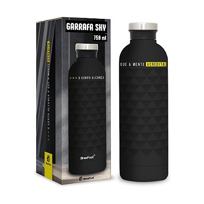 Garrafa Térmica Sky - Preta - 750ml - Brasfoot