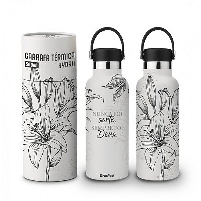 Garrafa Térmica Hydra Nunca foi Sorte - 500ml - Brasfoot