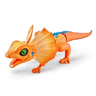 Robô Alive - Lagarto de Pescoço Babado - Laranja - Candide
