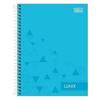 Caderno Colegial Lunix - Azul - 160 Folhas - Tilibra