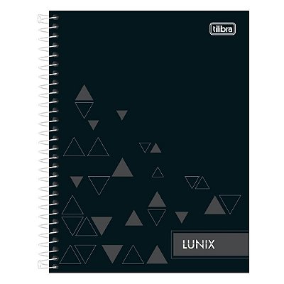 Caderno Colegial Lunix - Preto - 160 Folhas - Tilibra