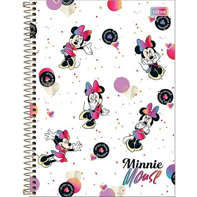 Caderno Espiral Connect Minnie Mouse Happiness - 160 Folhas - Tilibra