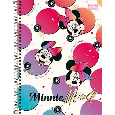 Caderno Espiral Connect Minnie Mouse Journey - 160 Folhas - Tilibra