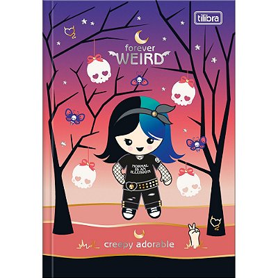 Caderno Brochura Capa Dura Plush Poison Weird - 80 Folhas - Tilibra
