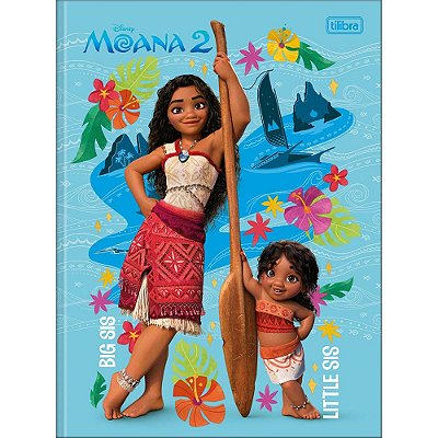 Caderno Brochura Capa Dura Moana 2 Little Sis - 80 Folhas - Tilibra