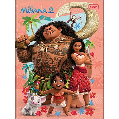 Caderno Brochura Capa Dura Moana 2 Amigos - 80 Folhas - Tilibra