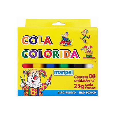 Cola Colorida - 6 Cores - Maripel