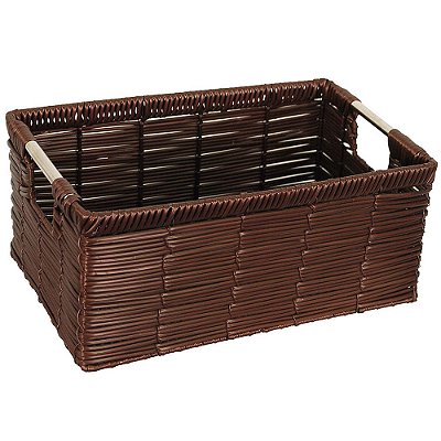 Cesto Retângular Rattan Alto - Médio - Mimo Style