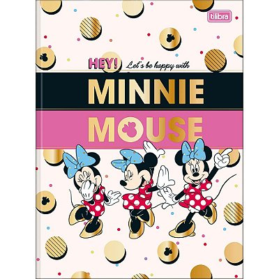 Caderno Brochura Capa Dura Minnie Happy - 80 Folhas - Tilibra