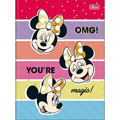 Caderno Brochura Capa Dura Minnie OMG - 80 Folhas - Tilibra