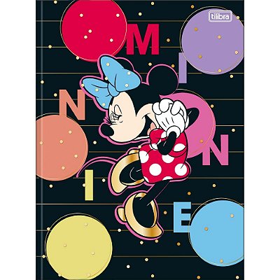 Caderno Brochura Capa Dura Minnie Vibe - 80 Folhas - Tilibra