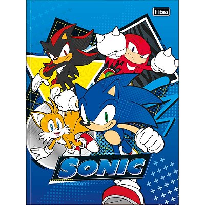 Caderno Brochura Sonic - Sonic e Amigos - 80 folhas - Tilibra