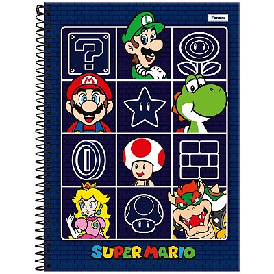 Caderno Super Mario - Personagens - Foroni