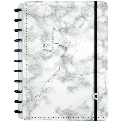 Caderno Inteligente Bianco Marmorizado Grande - Caderno Inteligente