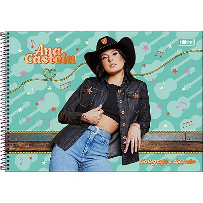Caderno de Cartografia e Desenho Capa Dura Ana Castela - 80 Folhas - Tilibra