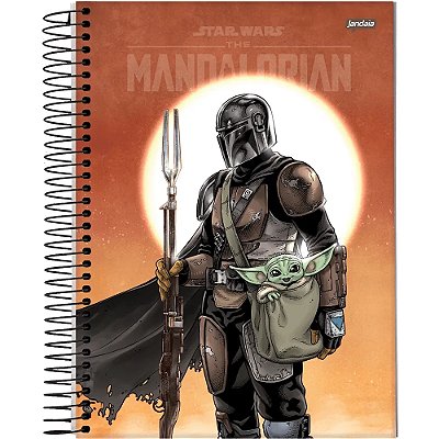 Caderno Capa Dura Universitário Star Wars Baby YoDa - 80 Folhas - Jandaia
