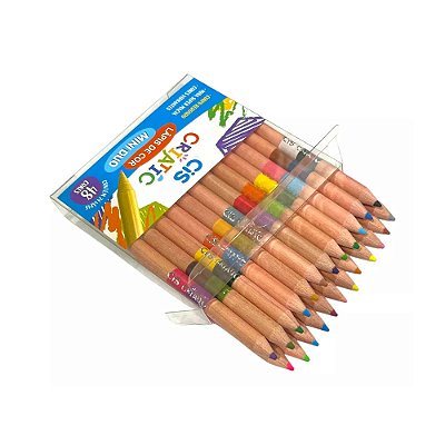 Lápis de Cor Criatic Mini Duo Duas Pontas - 24 Lápis - 48 cores - Cis