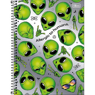 Caderno Capa Dura Connect Orbit Allergic To Humans - 80 Folhas - Tilibra