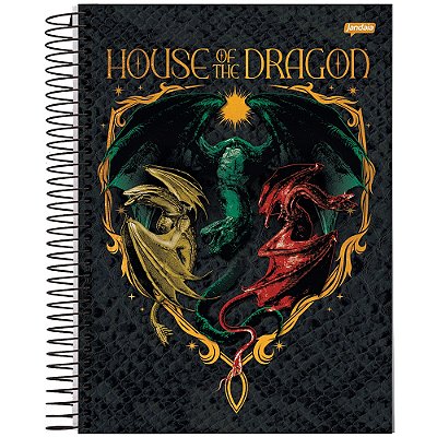 Caderno House of The Dragon Family Three - 80 Folhas - Jandaia