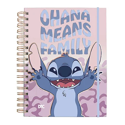 Caderno Smart Universitário Stitch Ohana - 80 Folhas - DAC