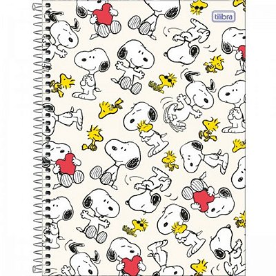 Caderno Espiral Connect  Snoopy Sentimentos - 80 Folhas - Tilibra