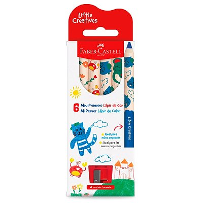 Lápis de Cor Little Creatives - 6 Cores - Faber-Castell