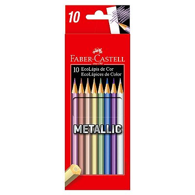 EcoLápis de Cor Metallic - 10 Cores - Faber Castell