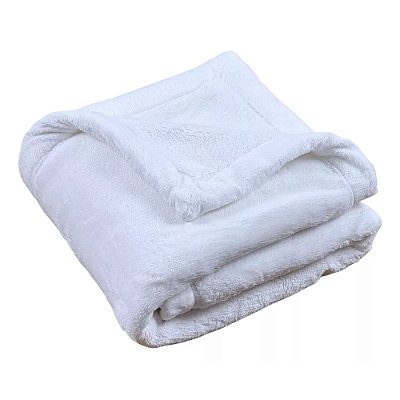Cobertor Plush Cosy - Branco - Laço Bebê