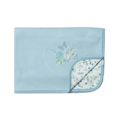 Manta de Suedine com Bordado Serena - Azul - Hug