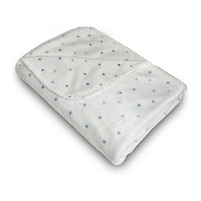 Manta Micropolar Velvet - Star Azul - Laço Bebê