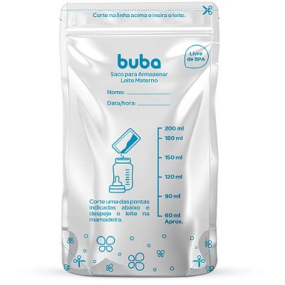 Saco para Armazenar Leite Materno - 25 Unidades - Buba