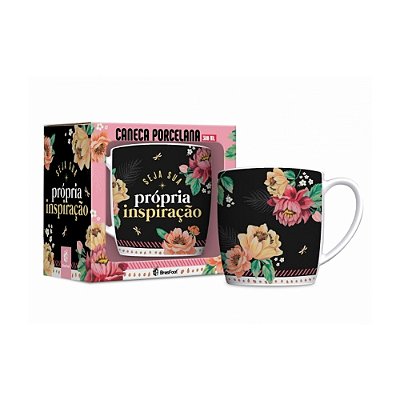 Caneca de Porcelana - 360ml - Seja Sua Inspiração - Brasfoot