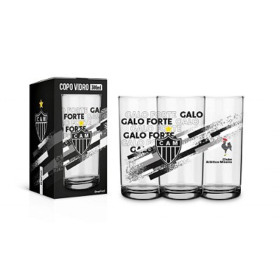 Copo de Vidro Atlético Mineiro - 300ml - Brasfoot