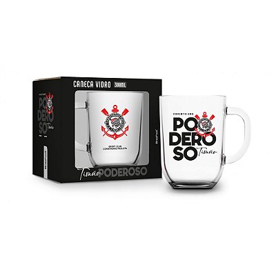 Caneca de Vidro Toronto - Corinthians - 300ml - Brasfoot