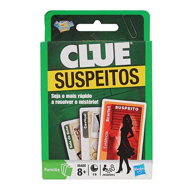 Jogo de Cartas Clue Suspeitos - Hasbro