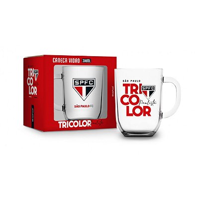 Caneca de Vidro Toronto - São Paulo - 300ml - Brasfoot