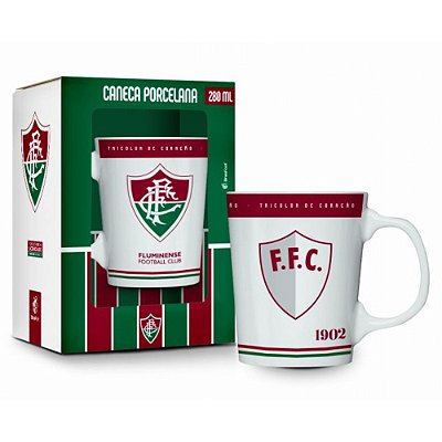 Caneca de Porcelana Premium - Fluminense - 260ml - Brasfoot