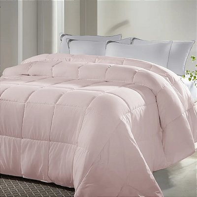 Edredom Toque de Pétalas Queen - Rose - Kacyumara