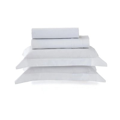 Jogo de Cama Satinee Acetinado Branco Casal - 300 Fios - Kacyumara