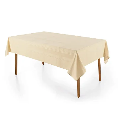 Toalha de Mesa Jacquard Retangular Fragnani - 6 Lugares - Bege - Karsten