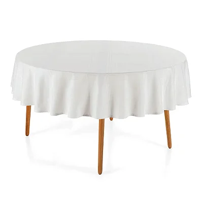 Toalha de Mesa Fragnani Redonda - Branca - 6 Lugares - Branco