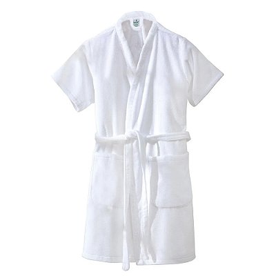 Roupão Adulto Fiore Velour Liso - Branco - M - Döhler
